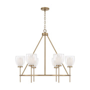 Joss 6-Light Pendant in Aged Brass
