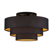 Sentosa 4-Light Extra Large Semi-Flush Mount in Black