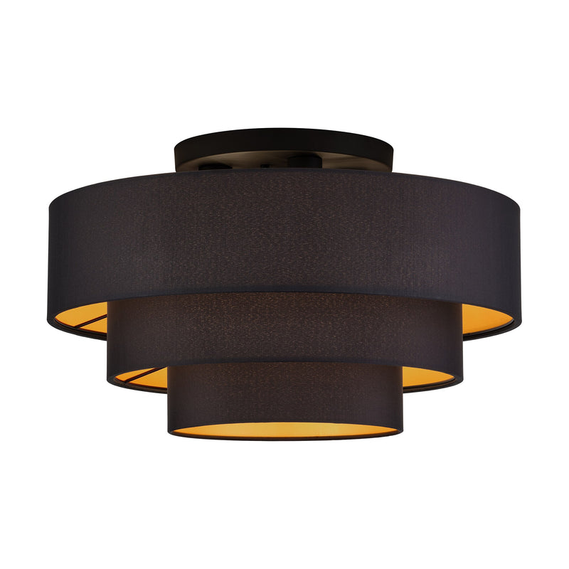 Sentosa 4-Light Extra Large Semi-Flush Mount in Black