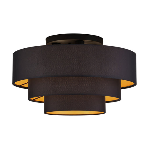 Sentosa 4-Light Extra Large Semi-Flush Mount in Black