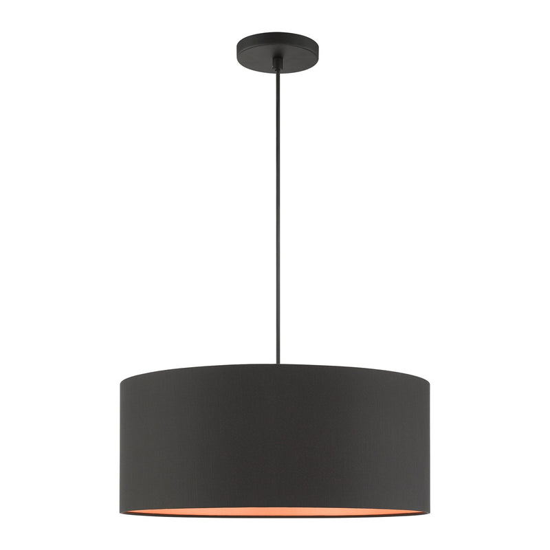 Sentosa 3-Light 18" Drum Pendant in Black