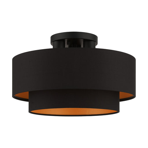 Sentosa 3-Light Large Semi-Flush Mount in Black