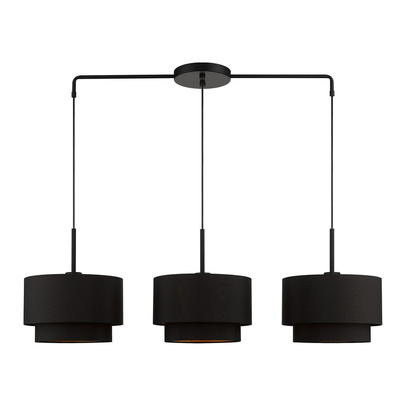 Sentosa 3-Light Large Linear Chandelier in Black
