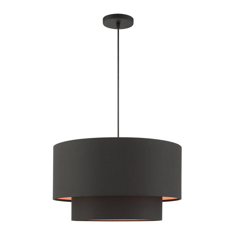 Sentosa 3-Light 20" Tiered Pendant in Black