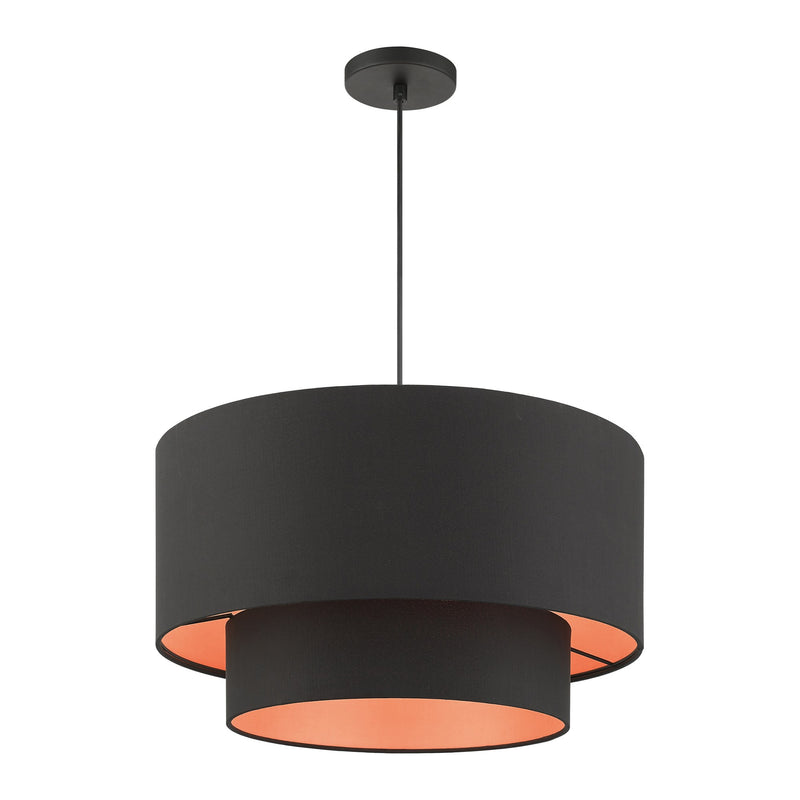 Sentosa 3-Light 20" Tiered Pendant in Black