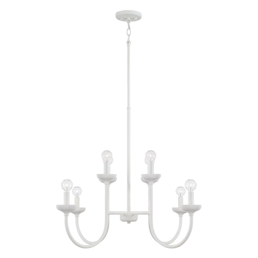 Mallory 8-Light Chandelier in Ceramic White