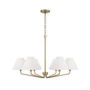 Chadwick 6-Light Chandelier in Aged Brass