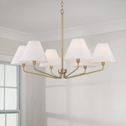 Chadwick 6-Light Chandelier in Aged Brass