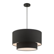 Bainbridge 3-Light 20" Tiered Pendant in Black