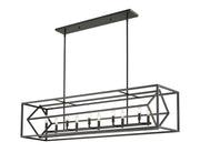 Euclid 10 Light 56" Linear Pendant in Matte Black