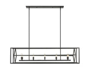 Euclid 10 Light 56" Linear Pendant in Matte Black