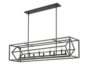 Euclid 10 Light 56" Linear Pendant in Matte Black