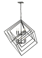 Euclid 10 Light 41.5" Chandelier in Matte Black