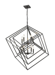 Euclid 10 Light 41.5" Chandelier in Matte Black