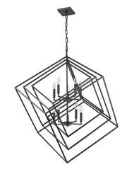 Euclid 10 Light 41.5" Chandelier in Matte Black