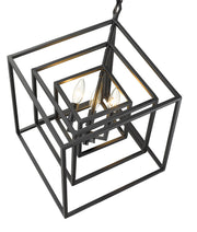 Euclid 3 Light 23" Chandelier in Matte Black