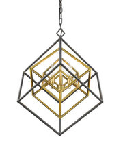 Euclid 3 Light 23" Chandelier in Olde Brass + Bronze