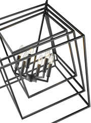 Euclid 6 Light 35.5" Chandelier in Matte Black