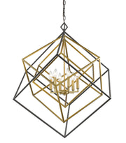 Euclid 6 Light 35.5" Chandelier in Olde Brass + Bronze