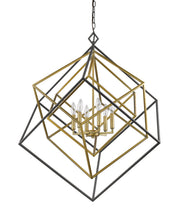 Euclid 6 Light 35.5" Chandelier in Olde Brass + Bronze