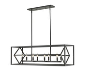 Euclid 8 Light 44" Linear Pendant in Matte Black
