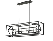 Euclid 8 Light 44" Linear Pendant in Matte Black