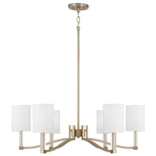 Ingrid 6-Light Chandelier in Matte Brass
