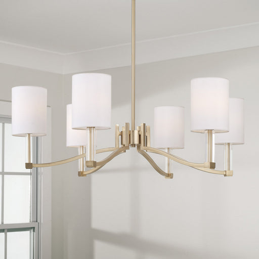 Ingrid 6-Light Chandelier in Matte Brass
