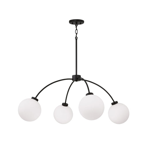 Amos 4-Light Chandelier in Black Iron