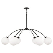 Amos 6-Light Chandelier in Black Iron