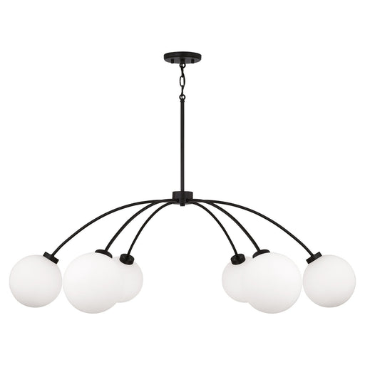Amos 6-Light Chandelier in Black Iron