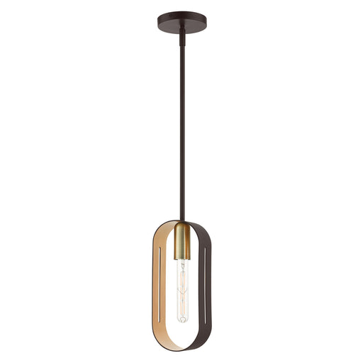 Ravena Pendant in Bronze with Antique Brass Accents