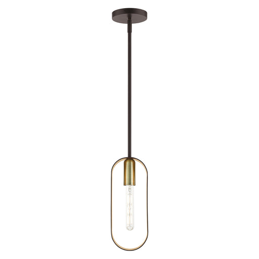 Ravena Pendant in Bronze with Antique Brass Accents