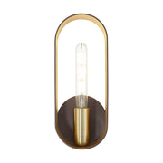 Ravena Wall Sconce in Bronze with Antique Brass Accents