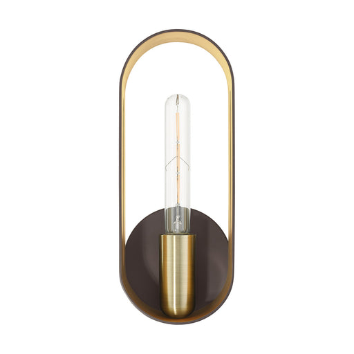 Ravena Wall Sconce in Bronze with Antique Brass Accents