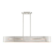 Ravena 4-Light Linear Chandelier in Brushed Nickel
