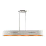 Ravena 4-Light Linear Chandelier in Brushed Nickel