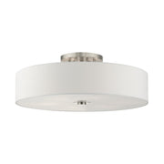Meridian 6-Light 30" x 11.25" Semi-Flush Mount in Brushed Nickel