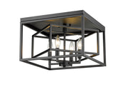 Euclid 4 Light 15" Flush Mount in Matte Black