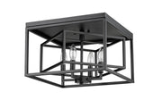 Euclid 4 Light 15" Flush Mount in Matte Black