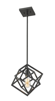 Euclid 1 Light 12" Pendant in Matte Black