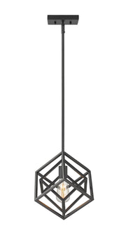 Euclid 1 Light 12" Pendant in Matte Black