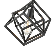 Euclid 1 Light 12" Pendant in Matte Black