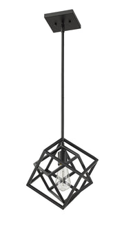 Euclid 1 Light 12" Pendant in Matte Black