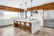 Euclid 1 Light 12" Pendant in Matte Black in a room setting
