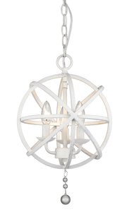 Tull 3 Light 12" Chandelier in Matte White