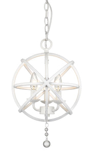 Tull 3 Light 12" Chandelier in Matte White