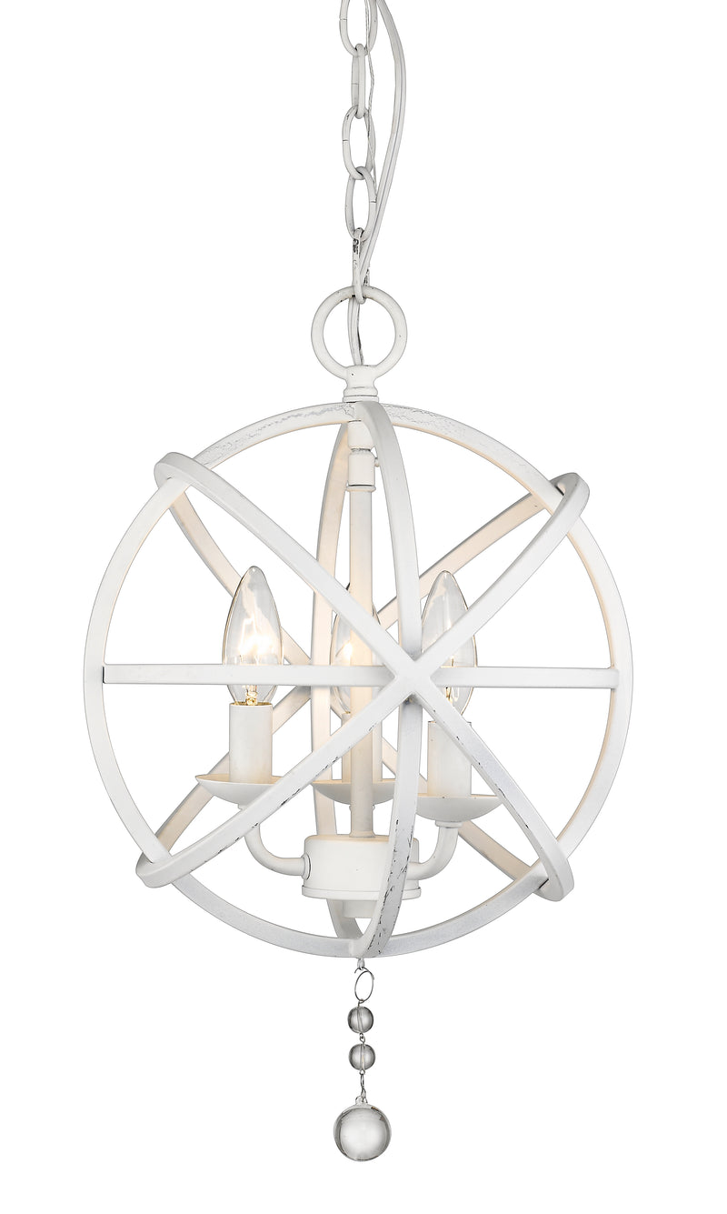 Tull 3 Light 12" Chandelier in Matte White