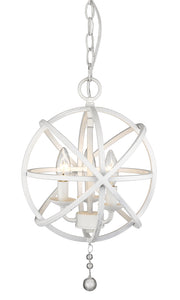Tull 3 Light 12" Chandelier in Matte White