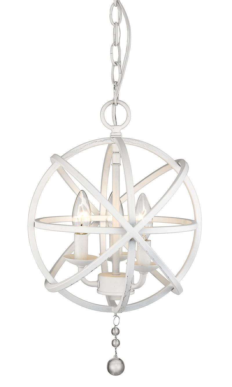 Tull 3 Light 12" Chandelier in Matte White
